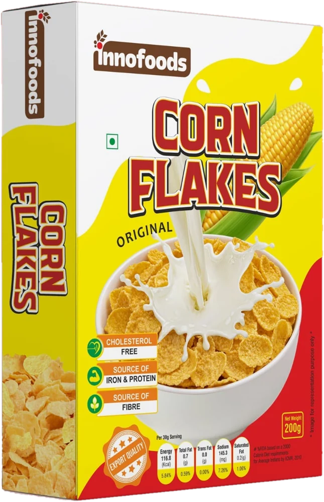 Innofoods Original Corn Flakes 200g carton box